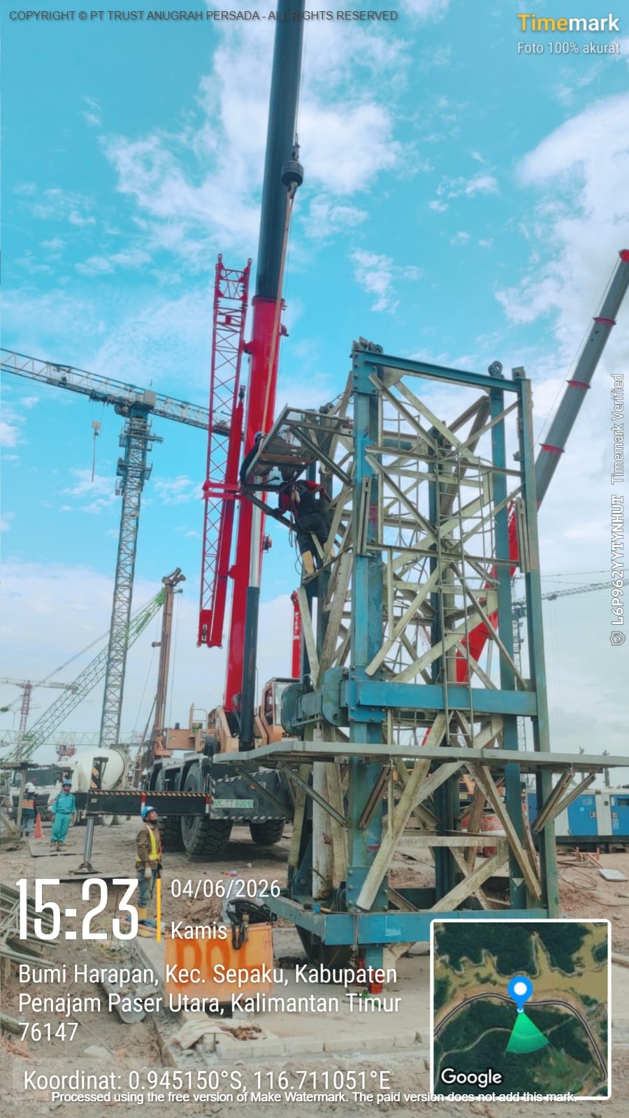 Crew on-site during operation