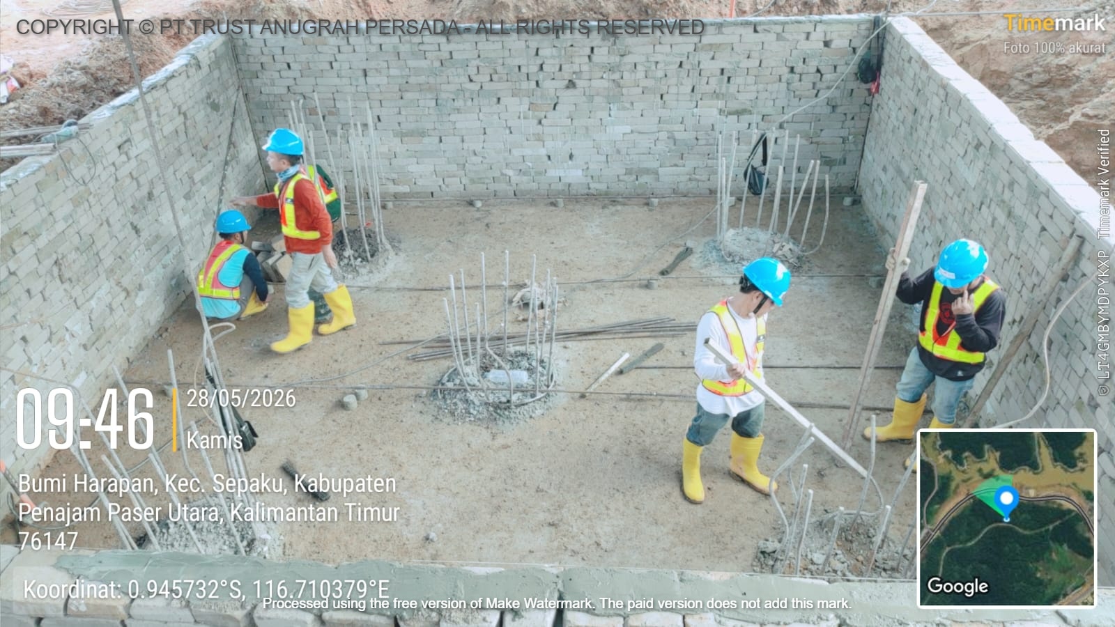 Featured tower crane on Jakarta construction site